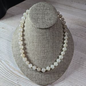Vintage Flecked Lucite Bead Necklace